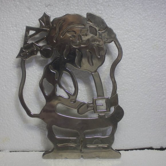 Other - Christmas Santa Metal Footed Trivet